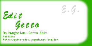 edit getto business card